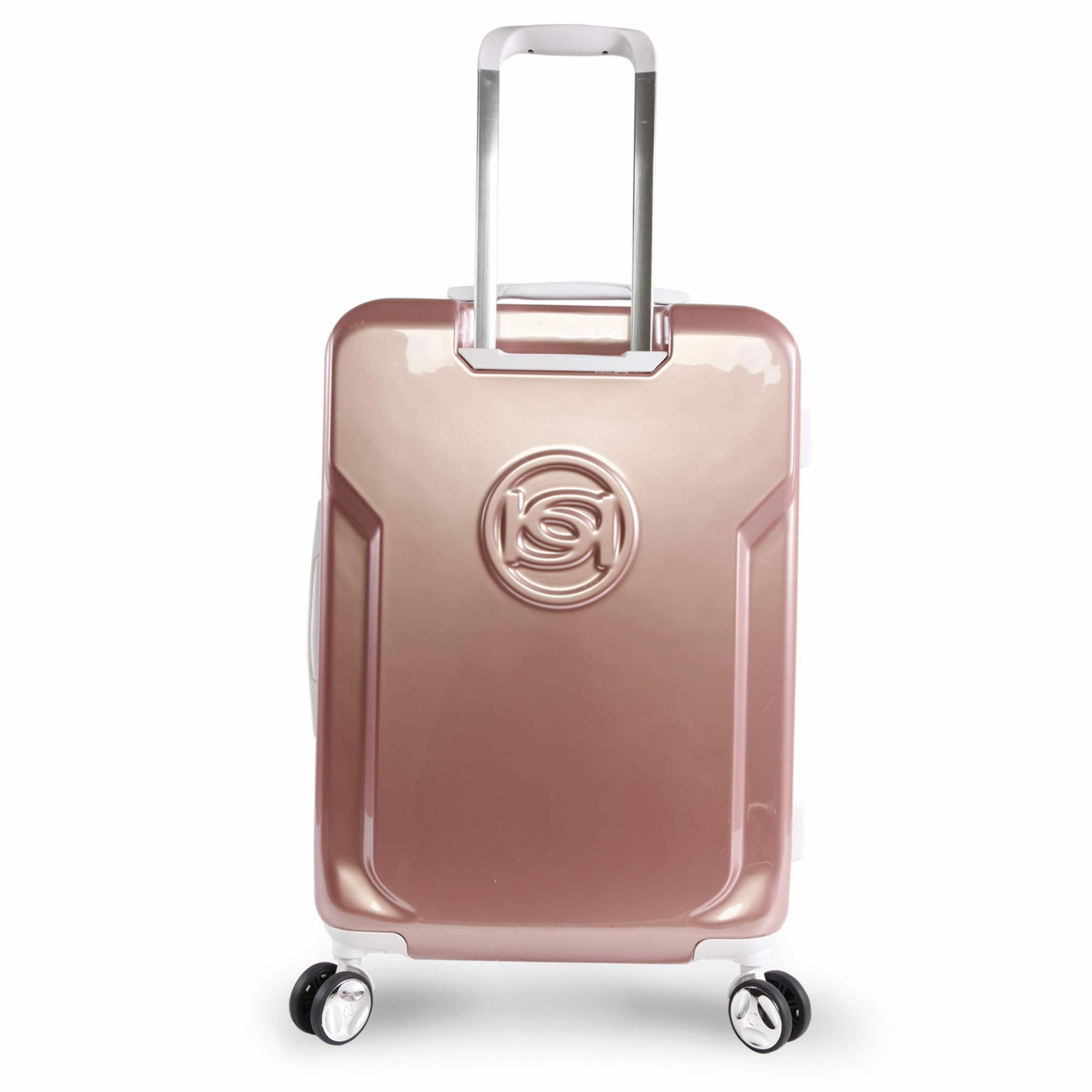 BEBE Women's Stella 21" Hardside Carry-on Spinner Luggage, Rose Gold