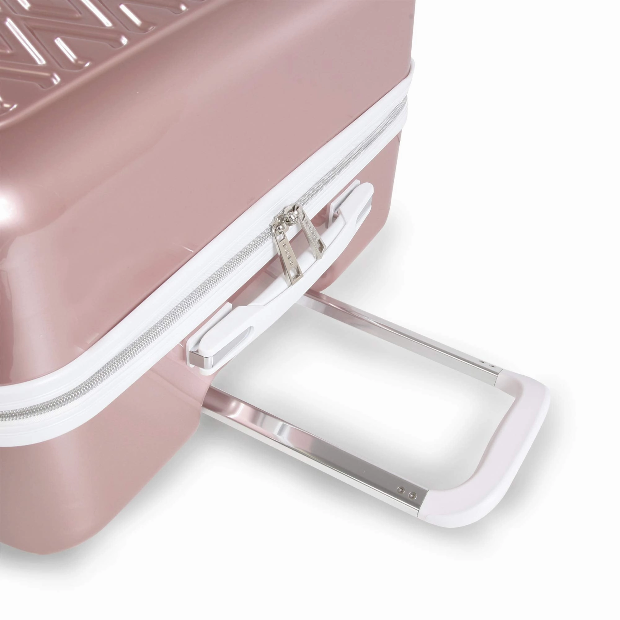 BEBE Women's Stella 21" Hardside Carry-on Spinner Luggage, Rose Gold