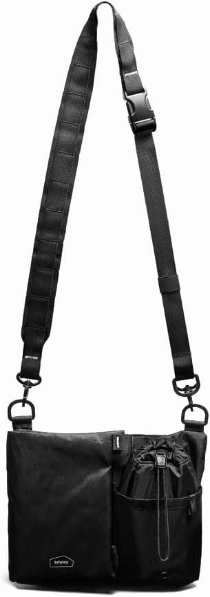 bitplay-2L Sacoche Black Series with Fidlock magnetic buckle(Fidlock Magnetic Buckle, Versatile Crossbody/Side Bag, Slim Travel Pouch for Passport & Bottle Carrier)