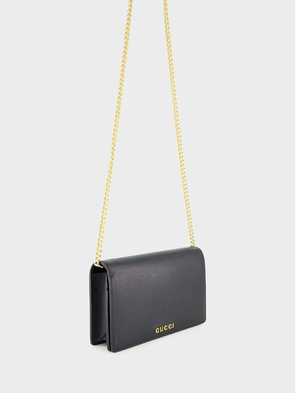Black Chain Wallet with Script