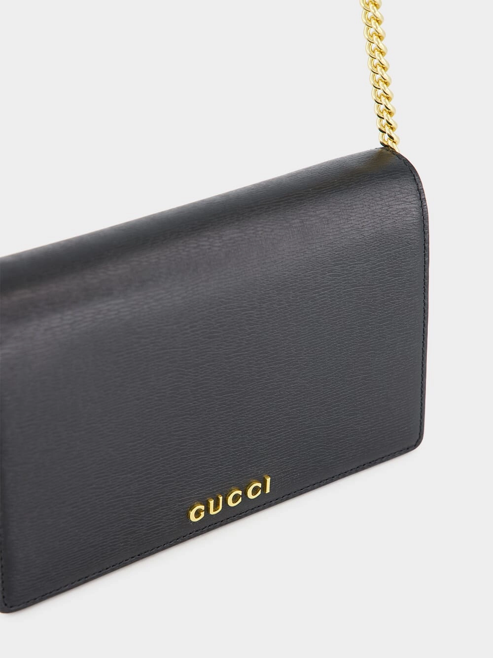 Black Chain Wallet with Script