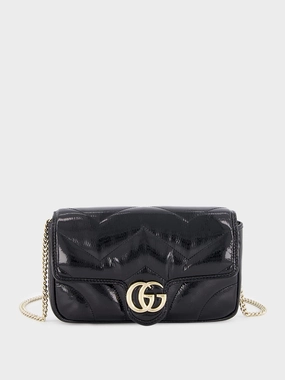 Black GG Marmont Mini Bag