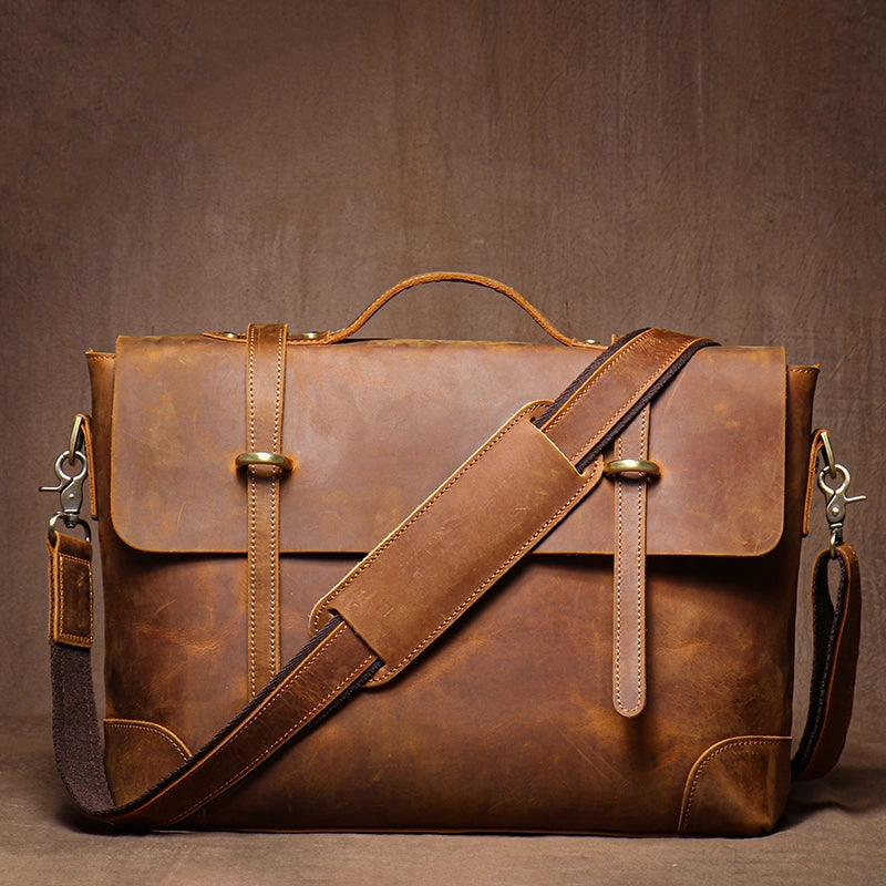 Black Leather Briefcase Workbag for Men Leather Briefcases Men Mens Leather Briefcases Shouler Laotop Bag