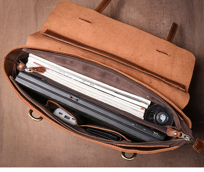 Black Leather Briefcase Workbag for Men Leather Briefcases Men Mens Leather Briefcases Shouler Laotop Bag