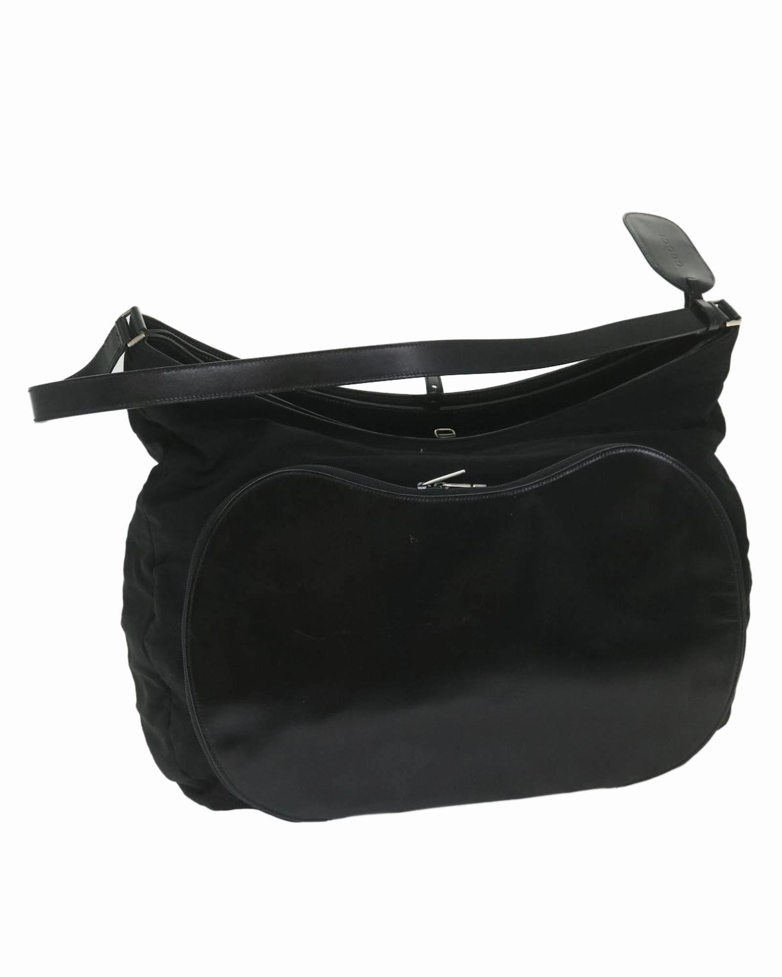 Black Leather Shoulder Bag