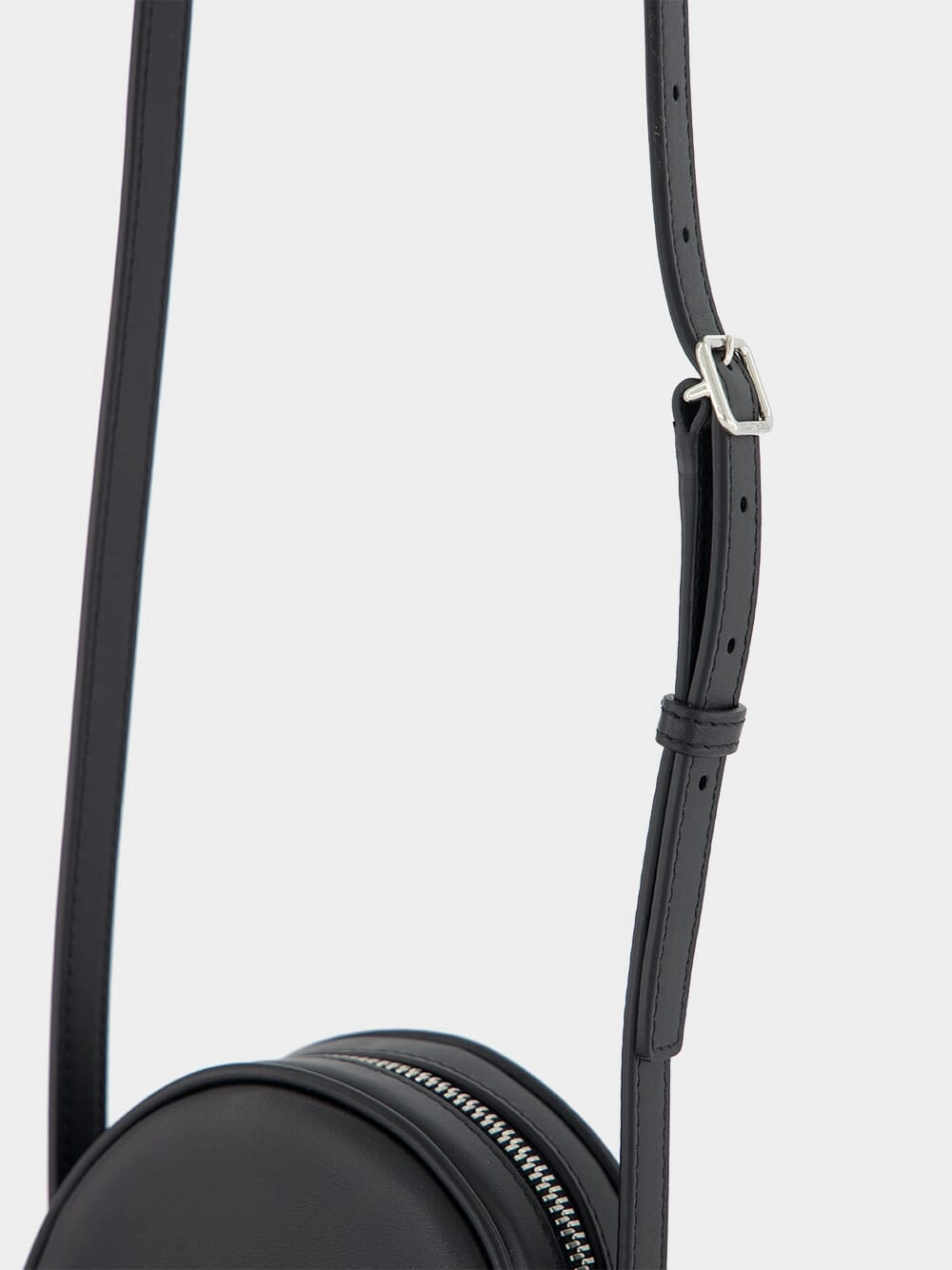 Black ReEdition Leather Mini Circle Bag