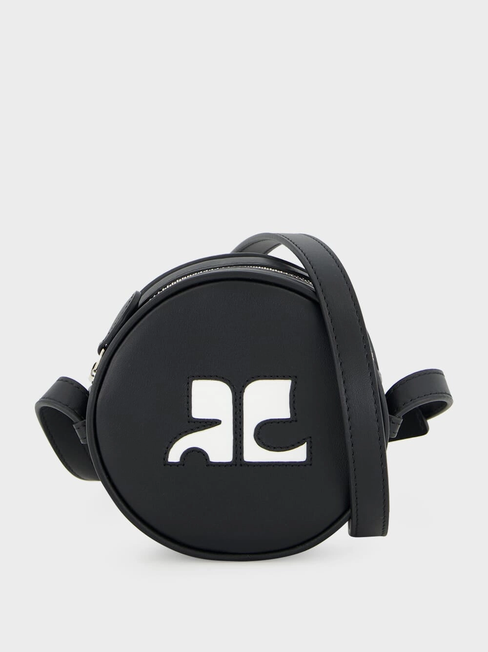 Black ReEdition Leather Mini Circle Bag