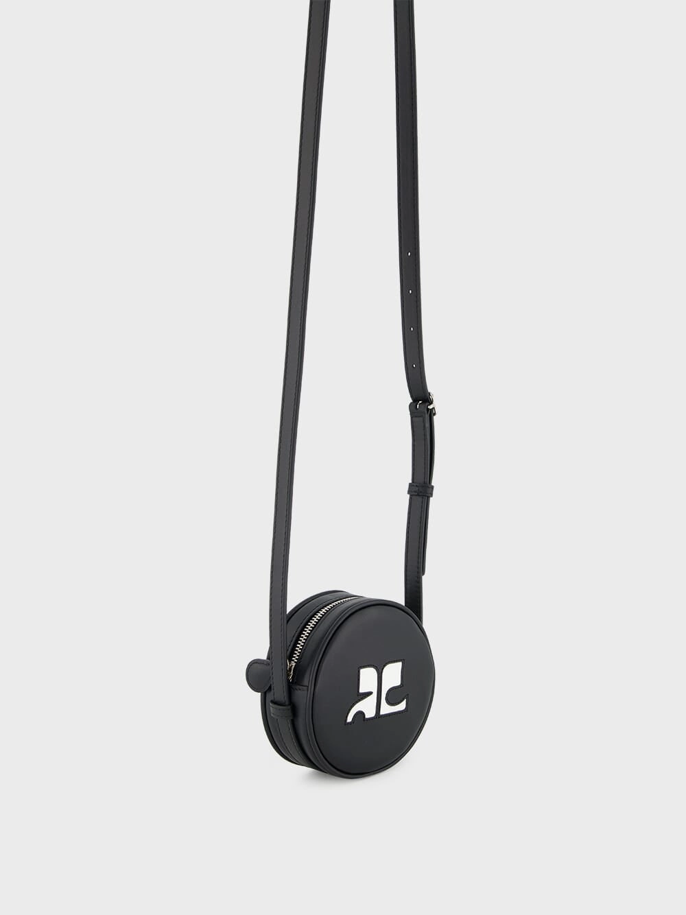 Black ReEdition Leather Mini Circle Bag
