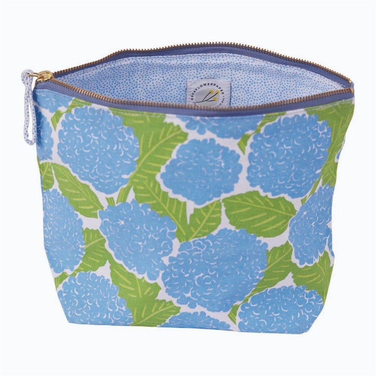 Blue Hydrangea Pouch Large