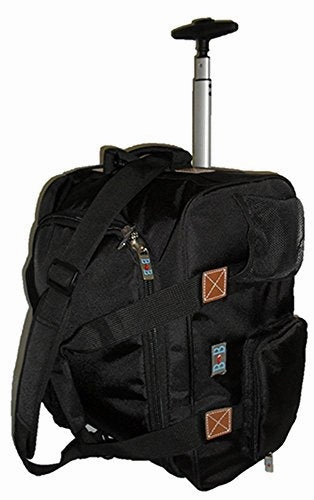 BoardingBlue Rolling Personal Item for Alaska, Delta,Virgin Australian, Sun Country (Black)