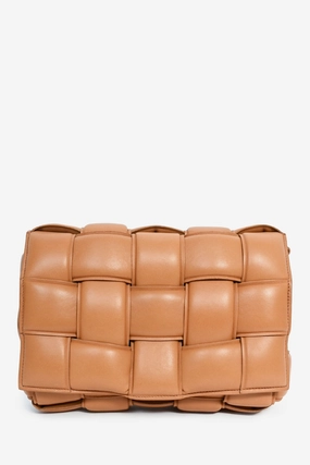 Bottega Veneta Camel Padded Cassette Crossbody Bag