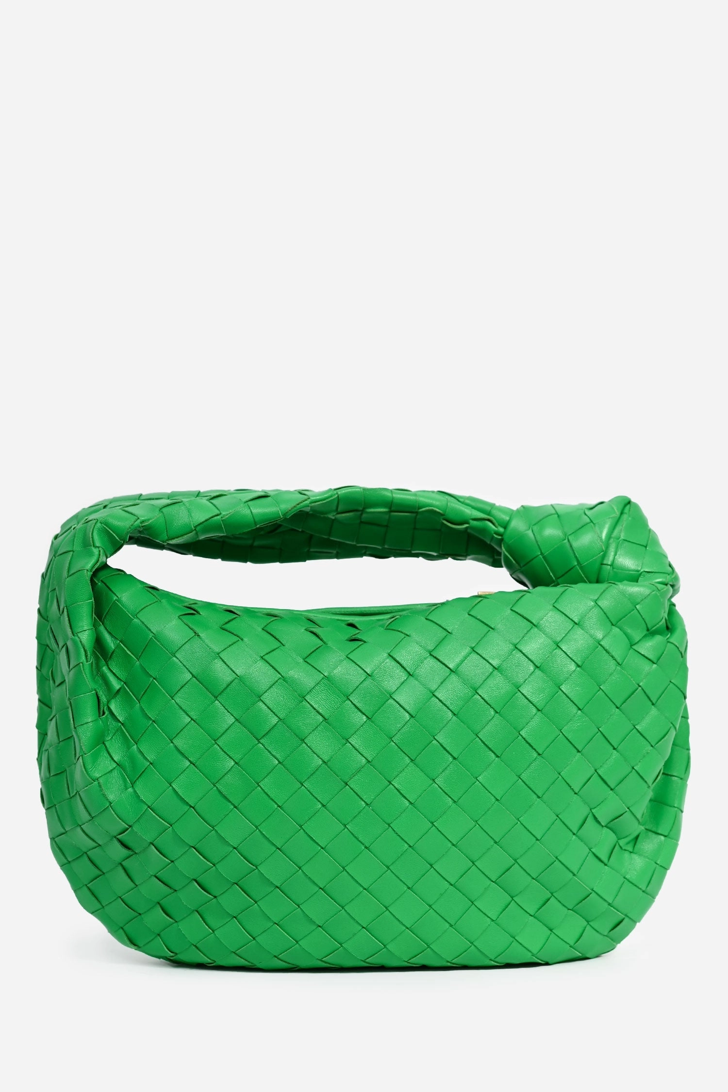 Bottega Veneta Green Intrecciato Leather Teen Jodie Shoulder Bag