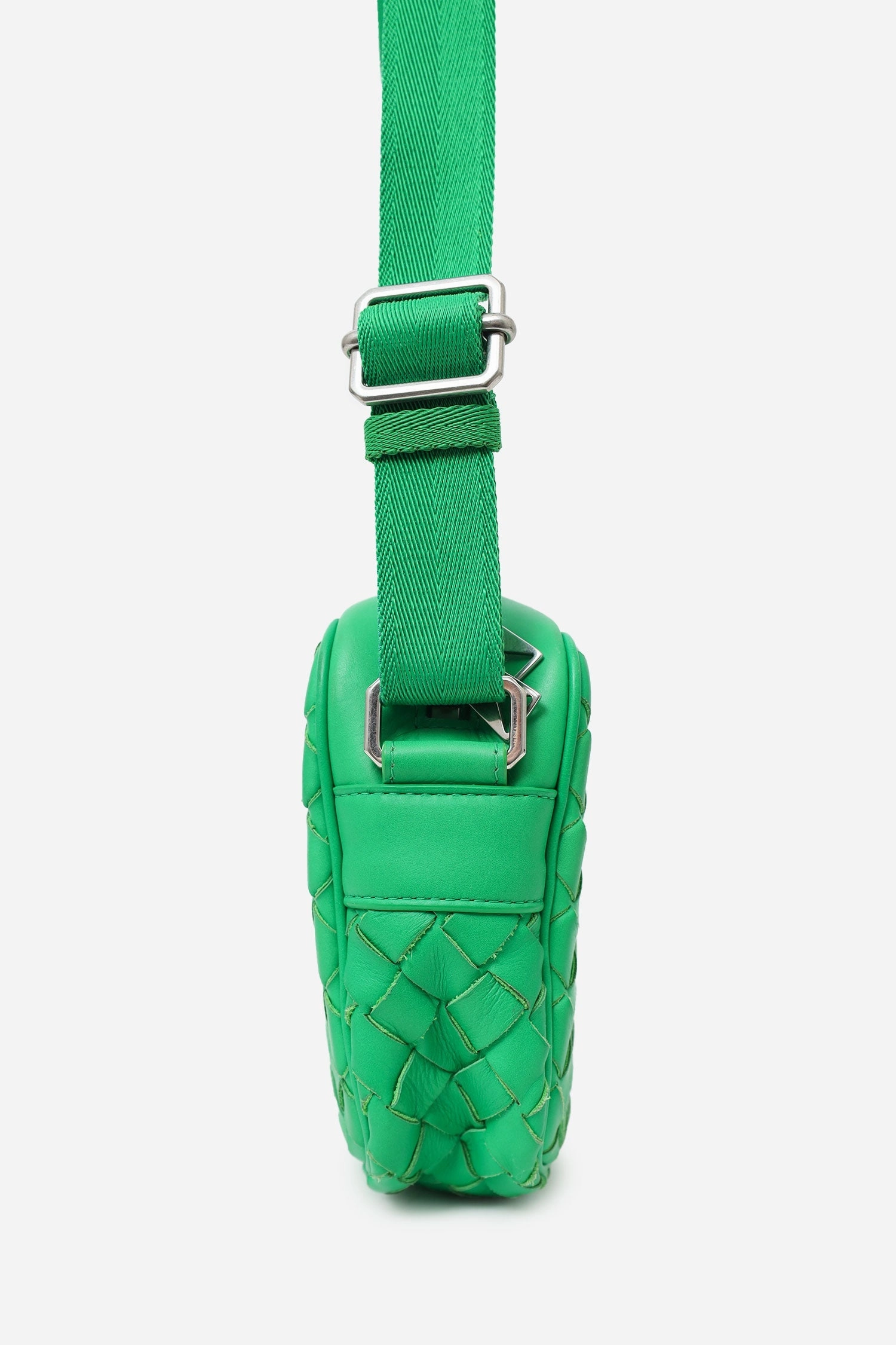 Bottega Veneta Green Small Intrecciato Camera Bag