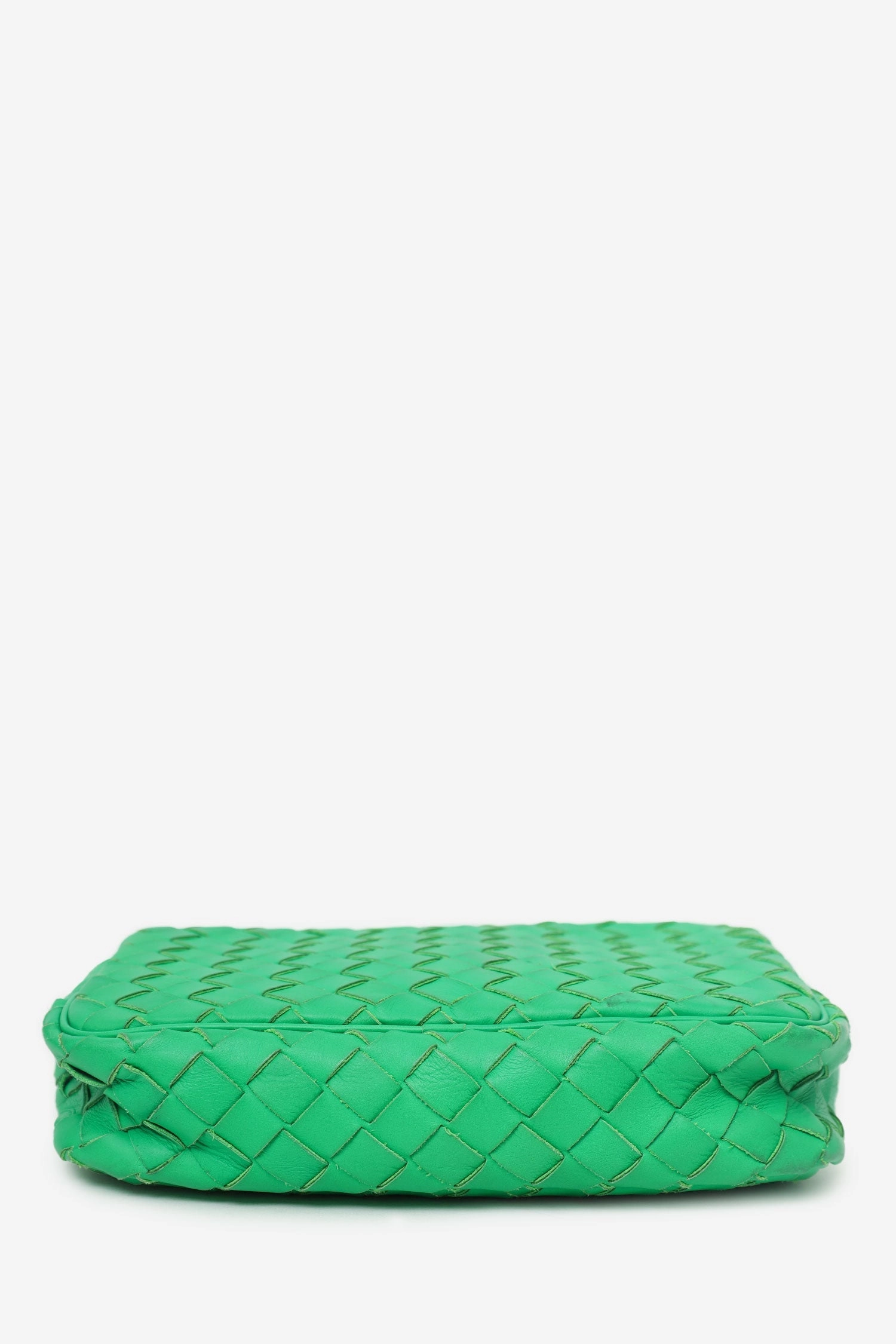 Bottega Veneta Green Small Intrecciato Camera Bag