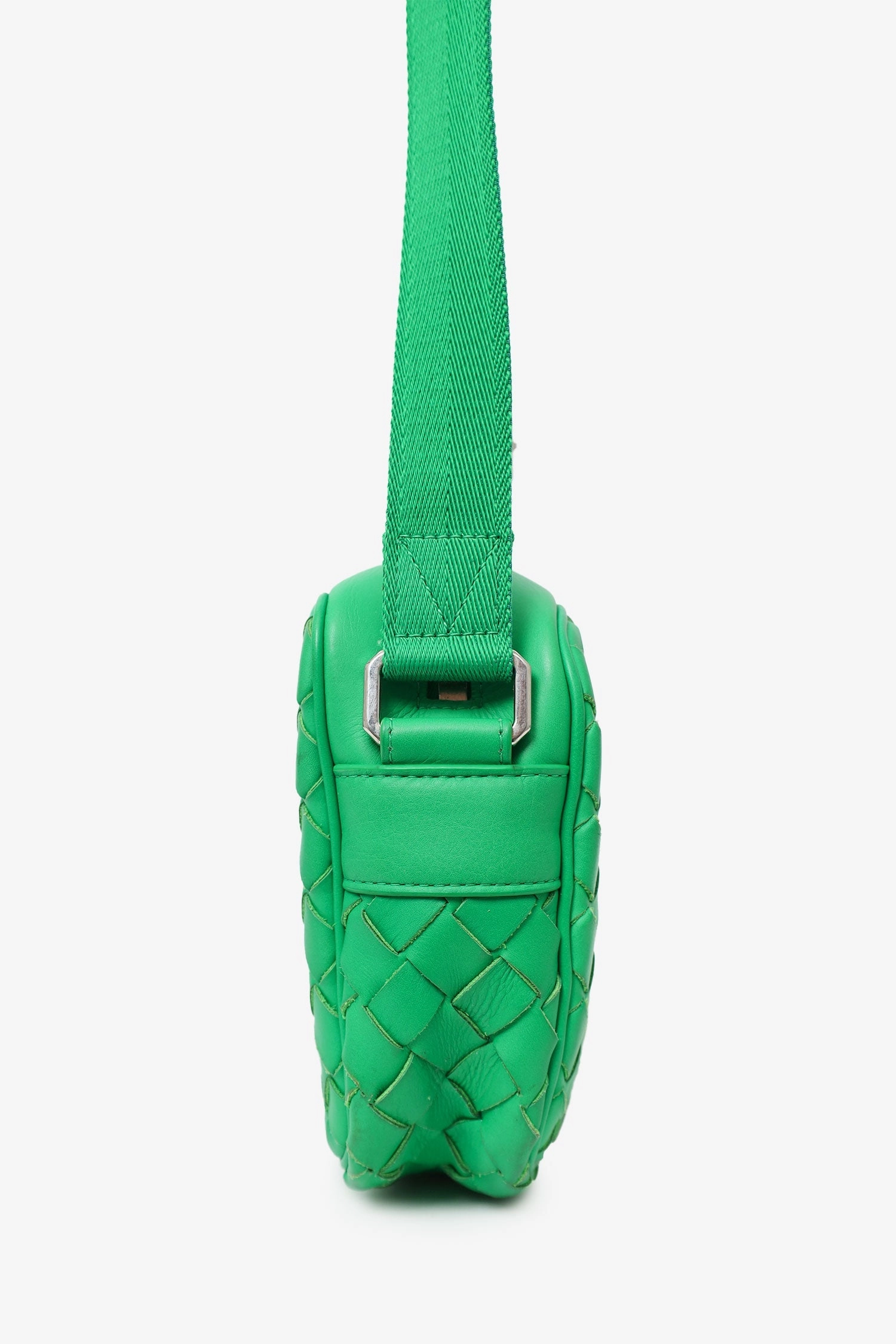 Bottega Veneta Green Small Intrecciato Camera Bag