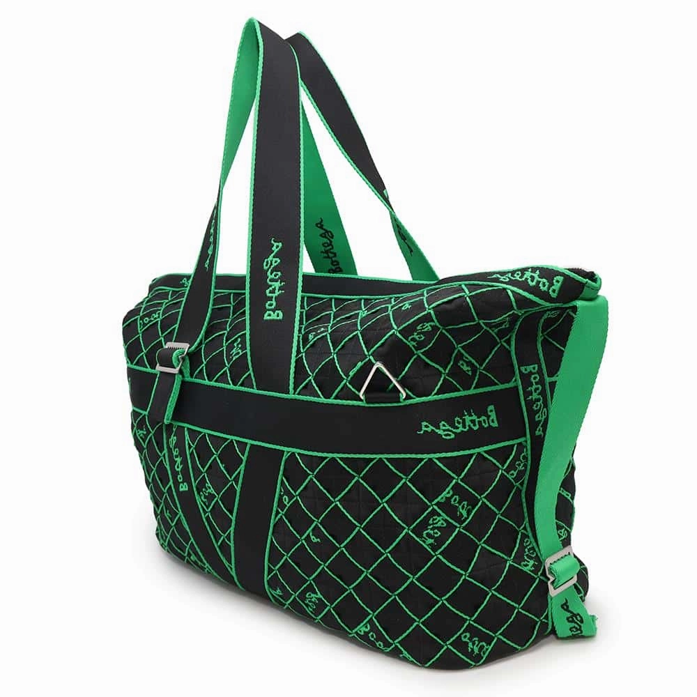 Bottega Veneta Light webbing INTRECCIATO 2way Shoulder Black/Parakeet679970 Polyamide