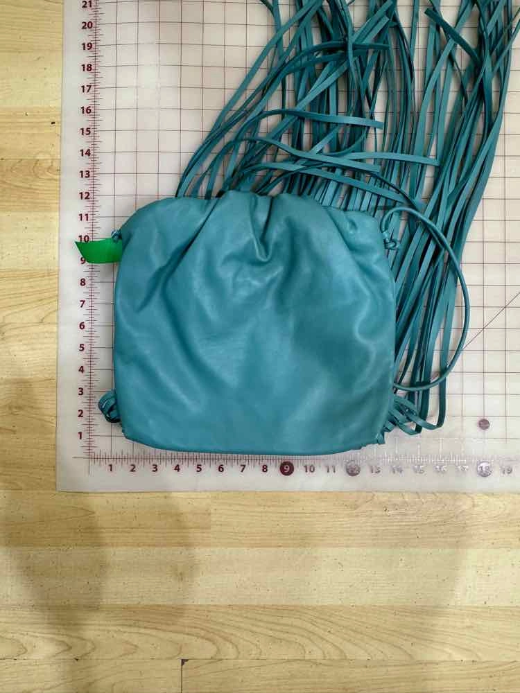 Bottega Veneta Vitello Nappato Aqua Handbag