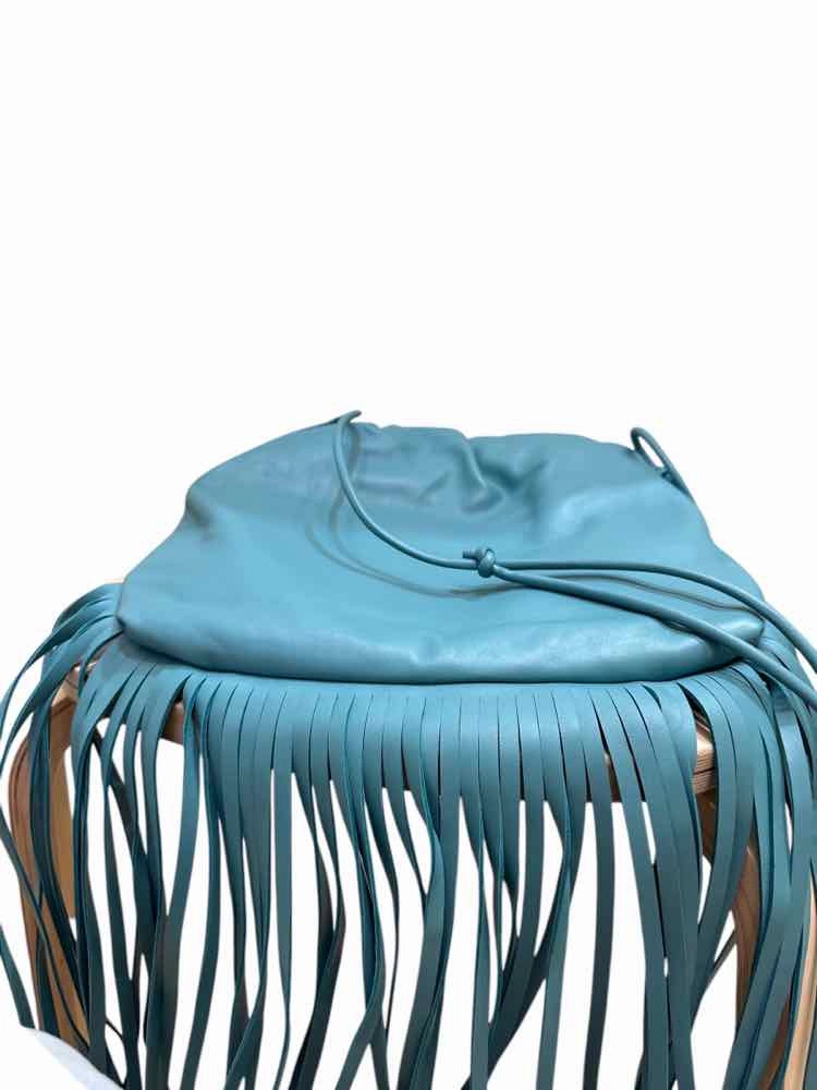 Bottega Veneta Vitello Nappato Aqua Handbag