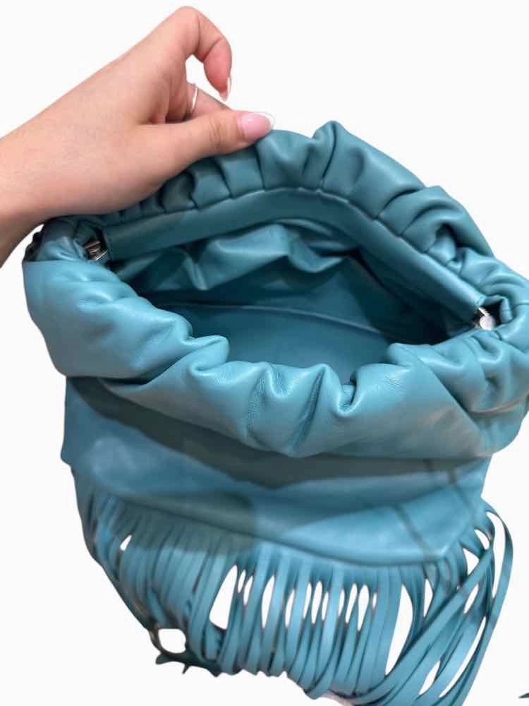 Bottega Veneta Vitello Nappato Aqua Handbag