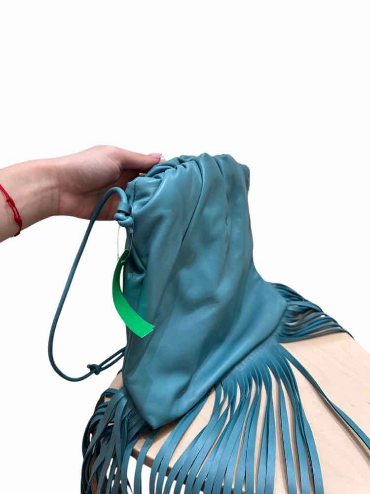 Bottega Veneta Vitello Nappato Aqua Handbag