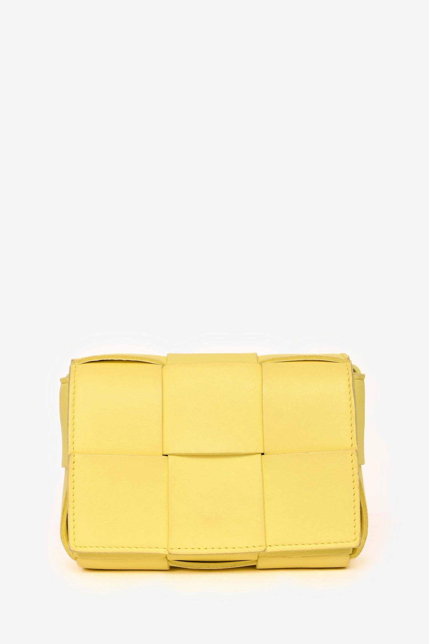 Bottega Veneta Yellow Intrecciato Candy Cassette Crossbody