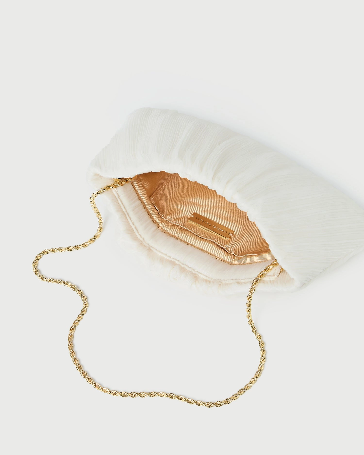 Brit Pearl Flat Pleated Clutch