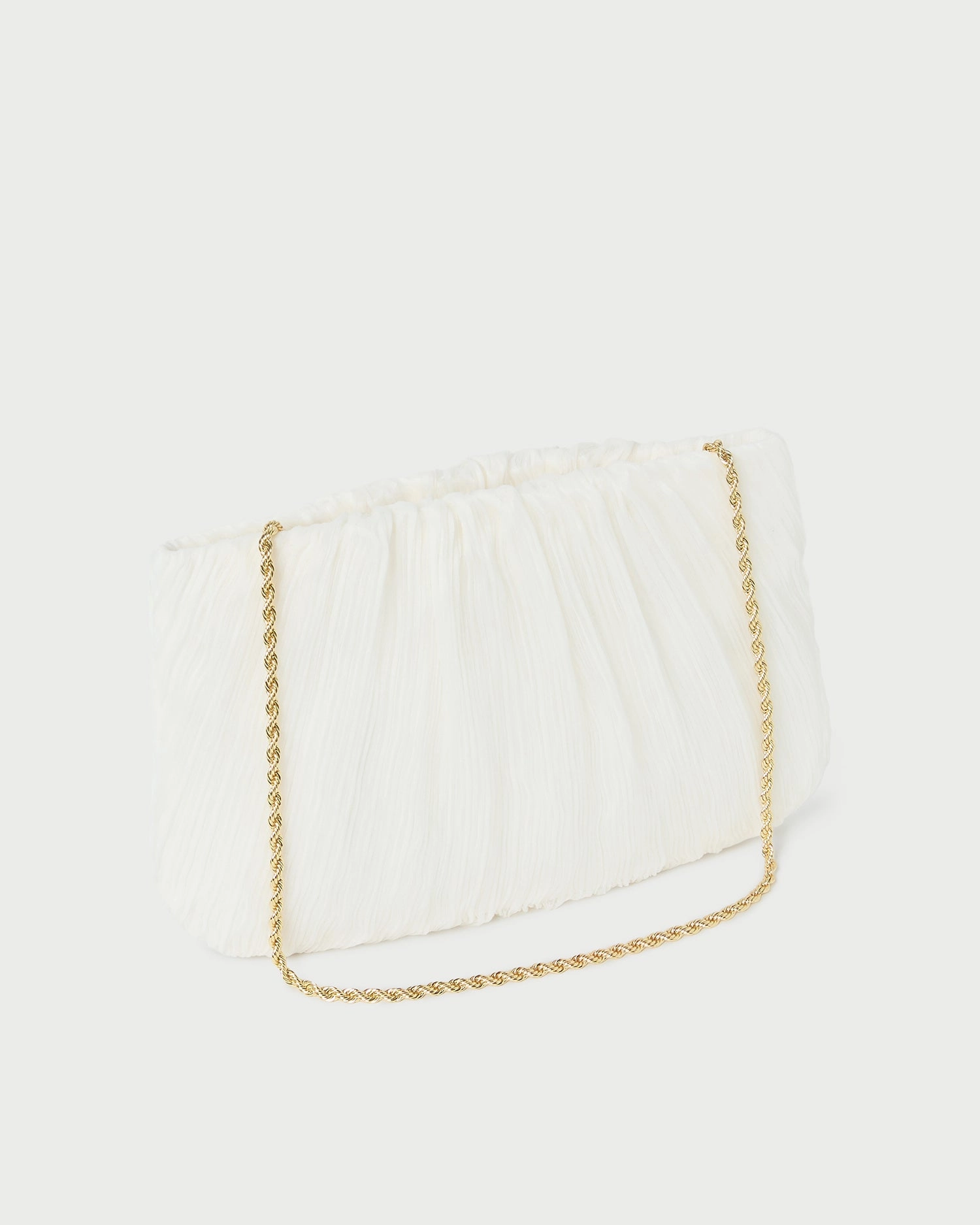 Brit Pearl Flat Pleated Clutch