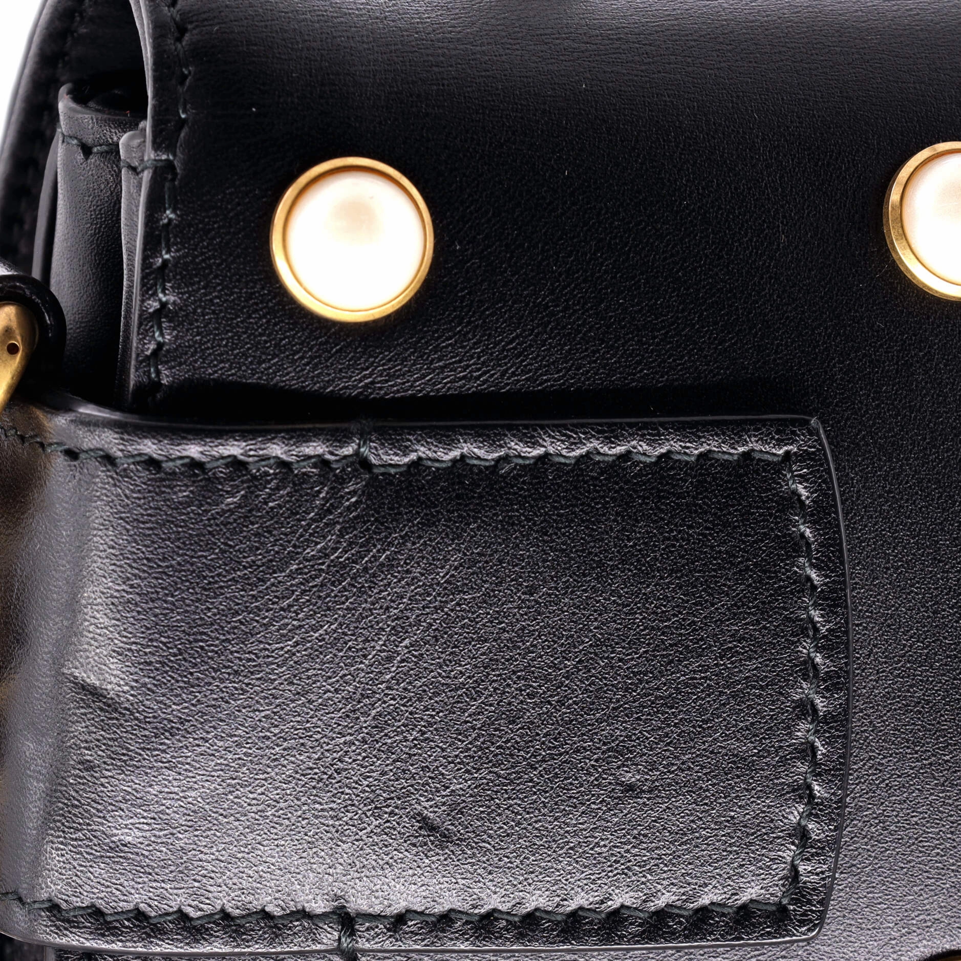 Broadway Pearly Bee Shoulder Bag Embellished Leather Mini
