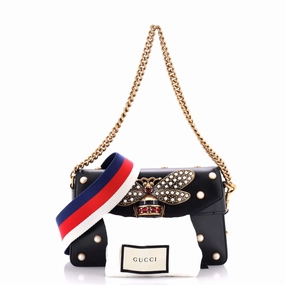 Broadway Pearly Bee Shoulder Bag Embellished Leather Mini