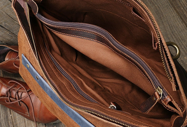 Brown Leather Briefcase Workbag for Men Leather Briefcases Men Mens Leather Briefcases Shouler Laotop Bag