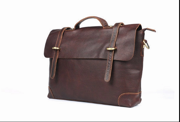 Brown Leather Briefcase Workbag for Men Leather Briefcases Men Mens Leather Briefcases Shouler Laotop Bag