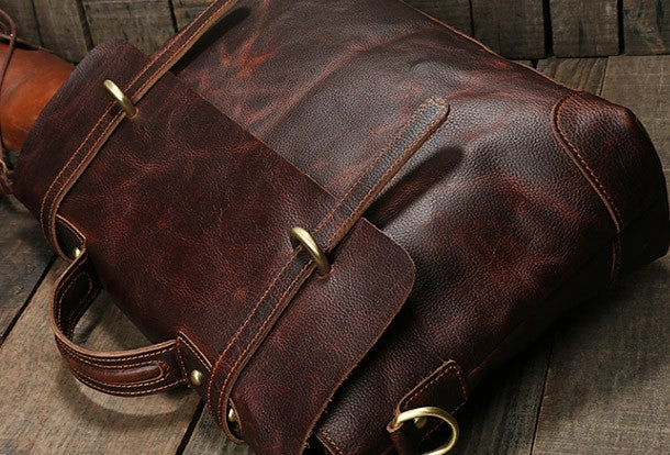 Brown Leather Briefcase Workbag for Men Leather Briefcases Men Mens Leather Briefcases Shouler Laotop Bag