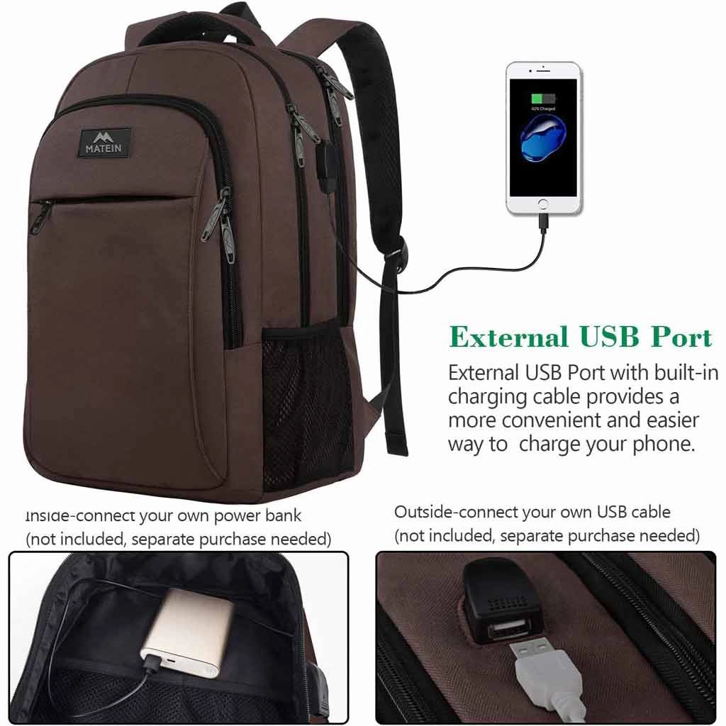 Brown Mlassic Travel Laptop Backpack