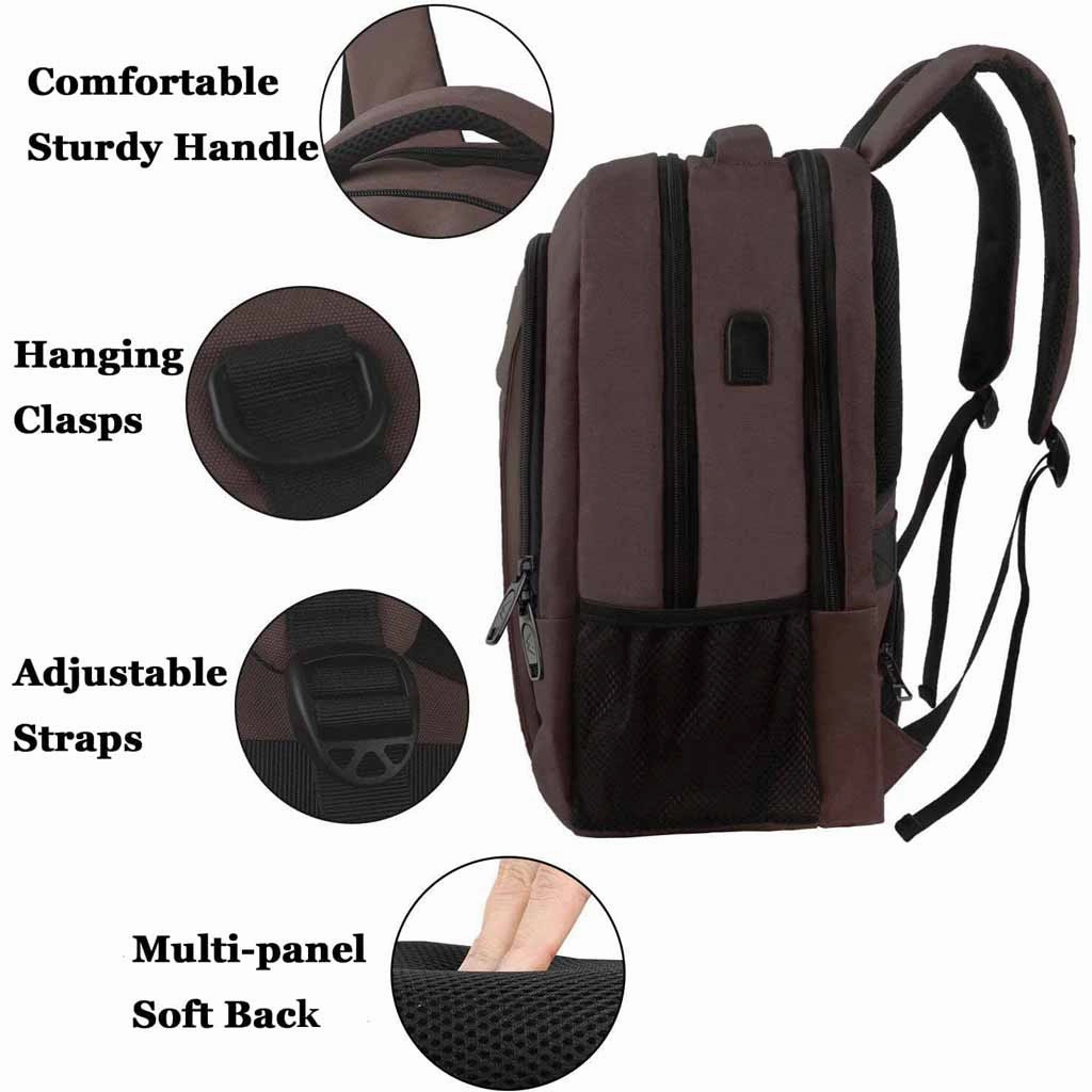 Brown Mlassic Travel Laptop Backpack