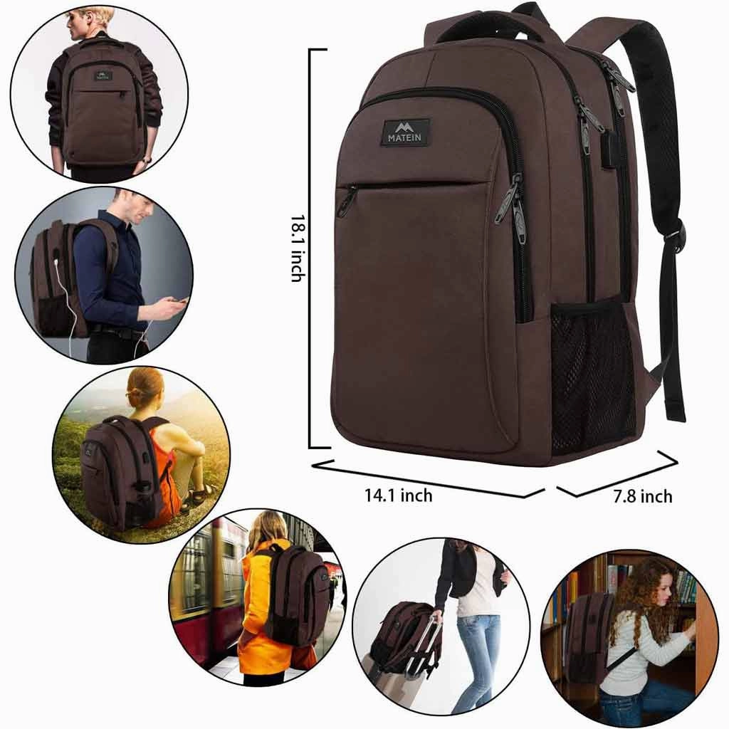 Brown Mlassic Travel Laptop Backpack