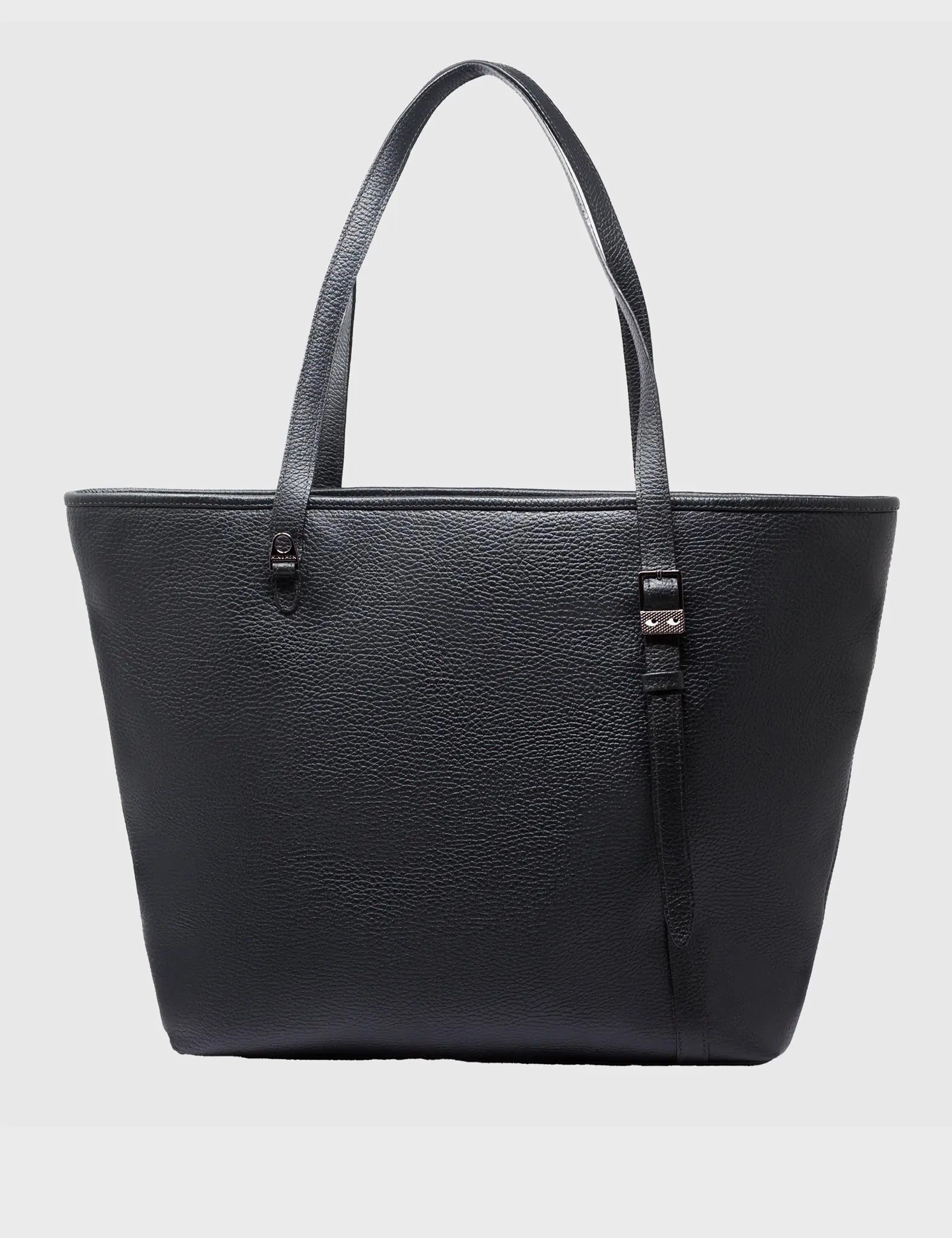 Bruno Black Leather Tote Bag - Eye Love New York Embroidery