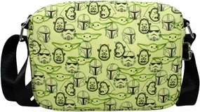 Buckle-Down Nickelodeon Bag, Cross Body, Rectangle, Spongebob and Friends Im Ready Flowers and Bubbles, Orange, Vegan Leather