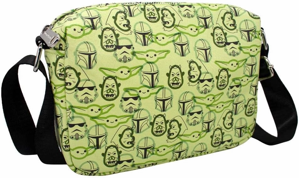 Buckle-Down Nickelodeon Bag, Cross Body, Rectangle, Spongebob and Friends Im Ready Flowers and Bubbles, Orange, Vegan Leather