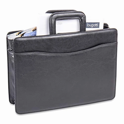Bugatti Harrold Briefcase, Synthetic Leather, Black
