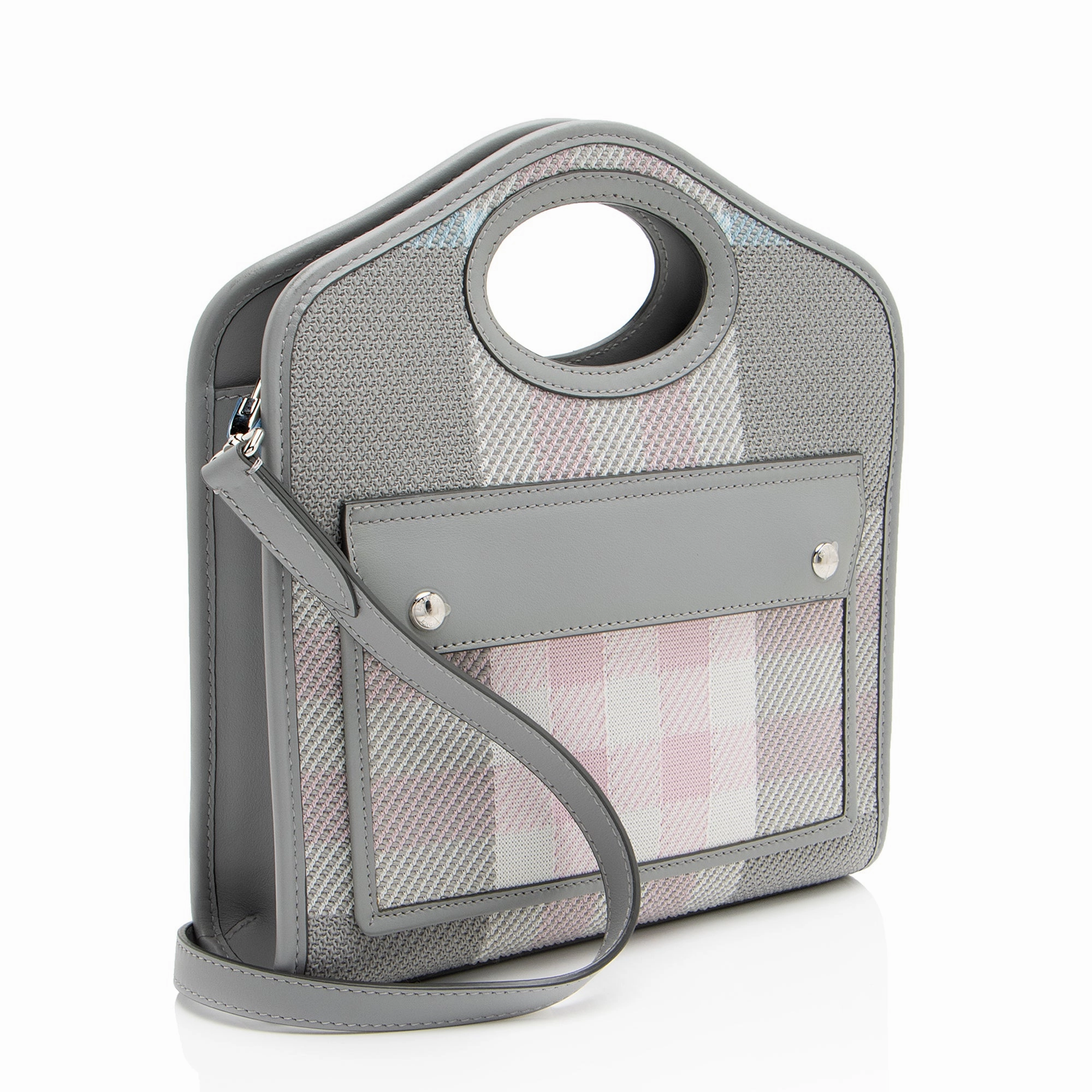 Burberry Calfskin Check Mini Pocket Tote