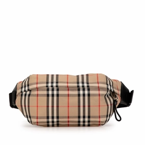Burberry Canvas Leather Sling Bag (Pre-Owned)