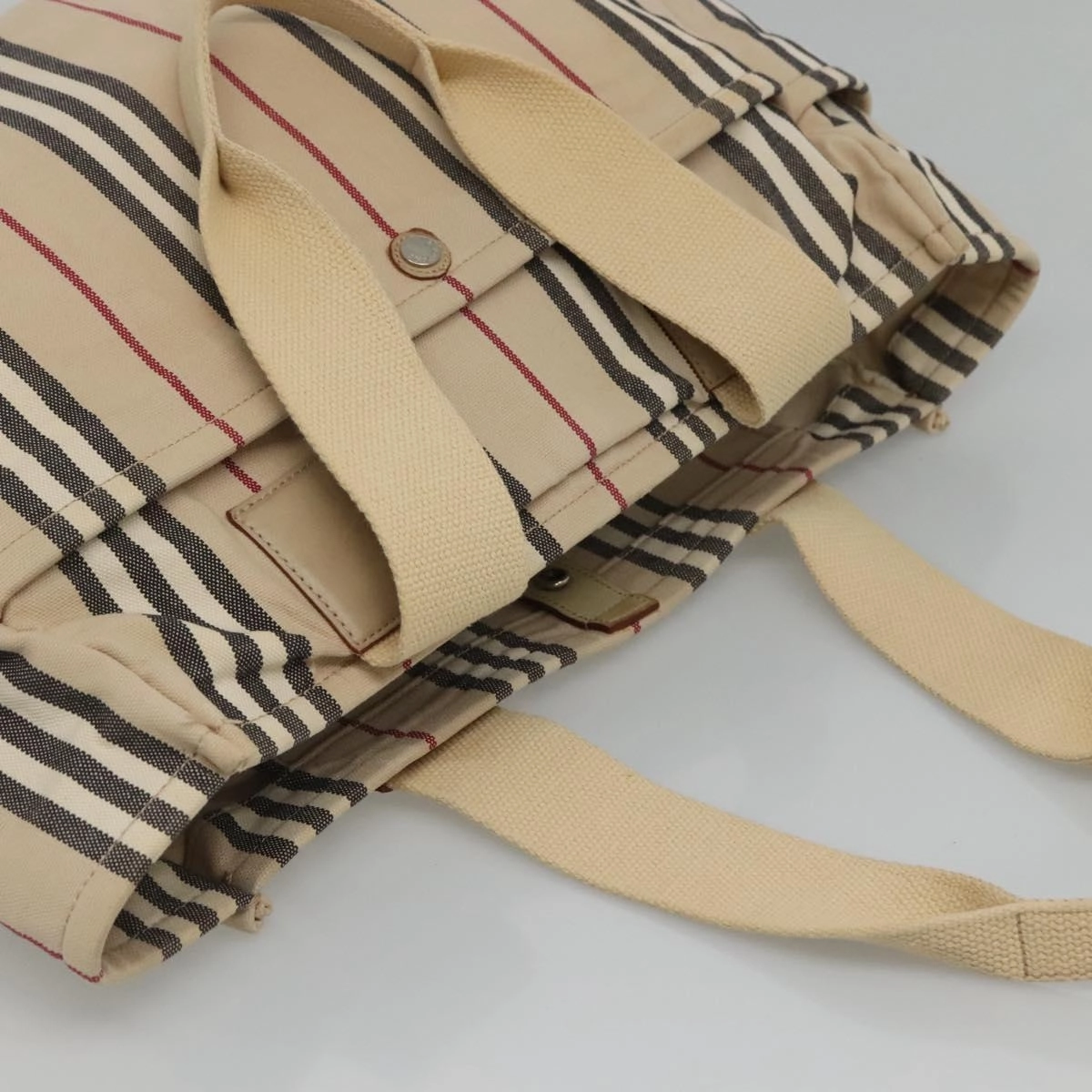 Burberry Fourre Tout Canvas Tote Bag (Pre-Owned)