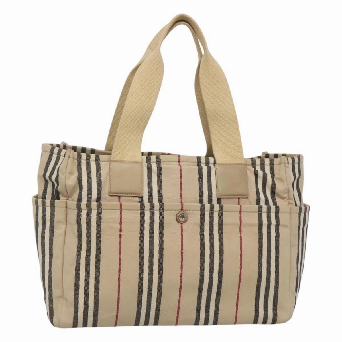 Burberry Fourre Tout Canvas Tote Bag (Pre-Owned)