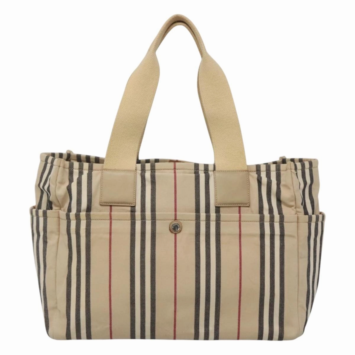 Burberry Fourre Tout Canvas Tote Bag (Pre-Owned)
