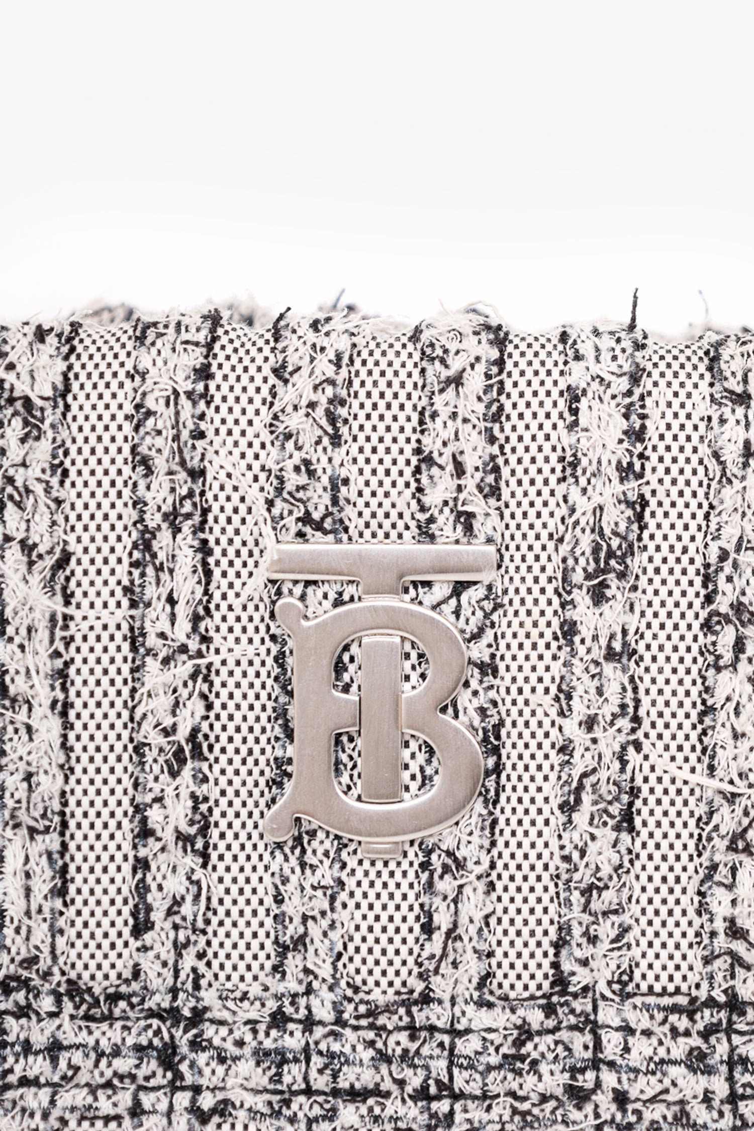 Burberry Grey/Black Canvas Small Needle Punch Lola Bucket Bag