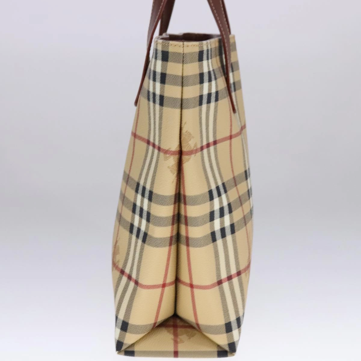 Burberry Haymarket Leather Tote Bag (Pre-Owned)
