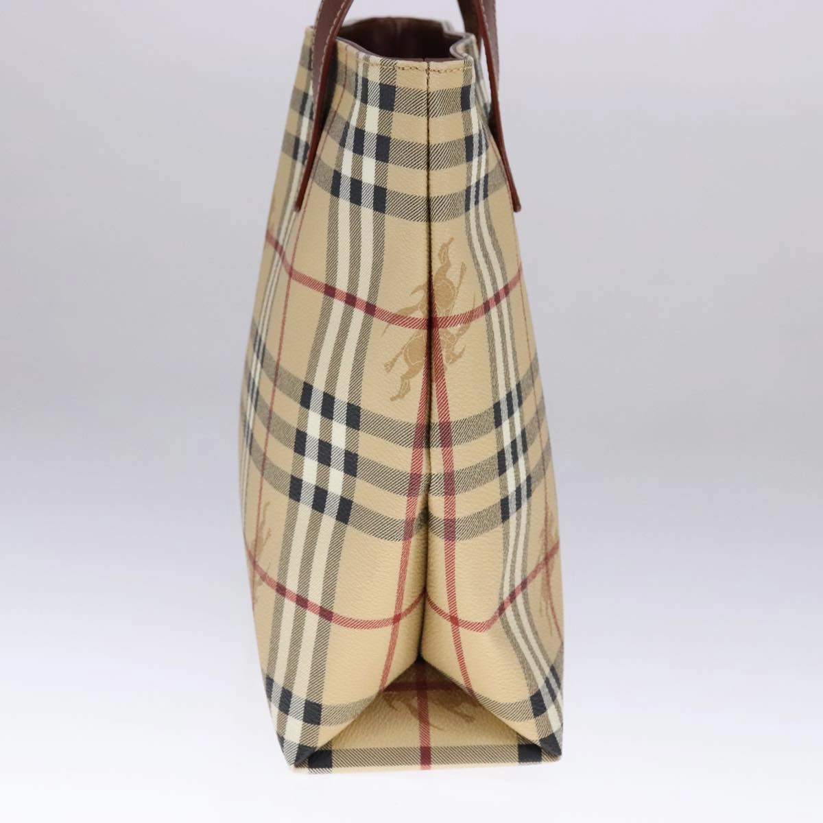 Burberry Haymarket Leather Tote Bag (Pre-Owned)