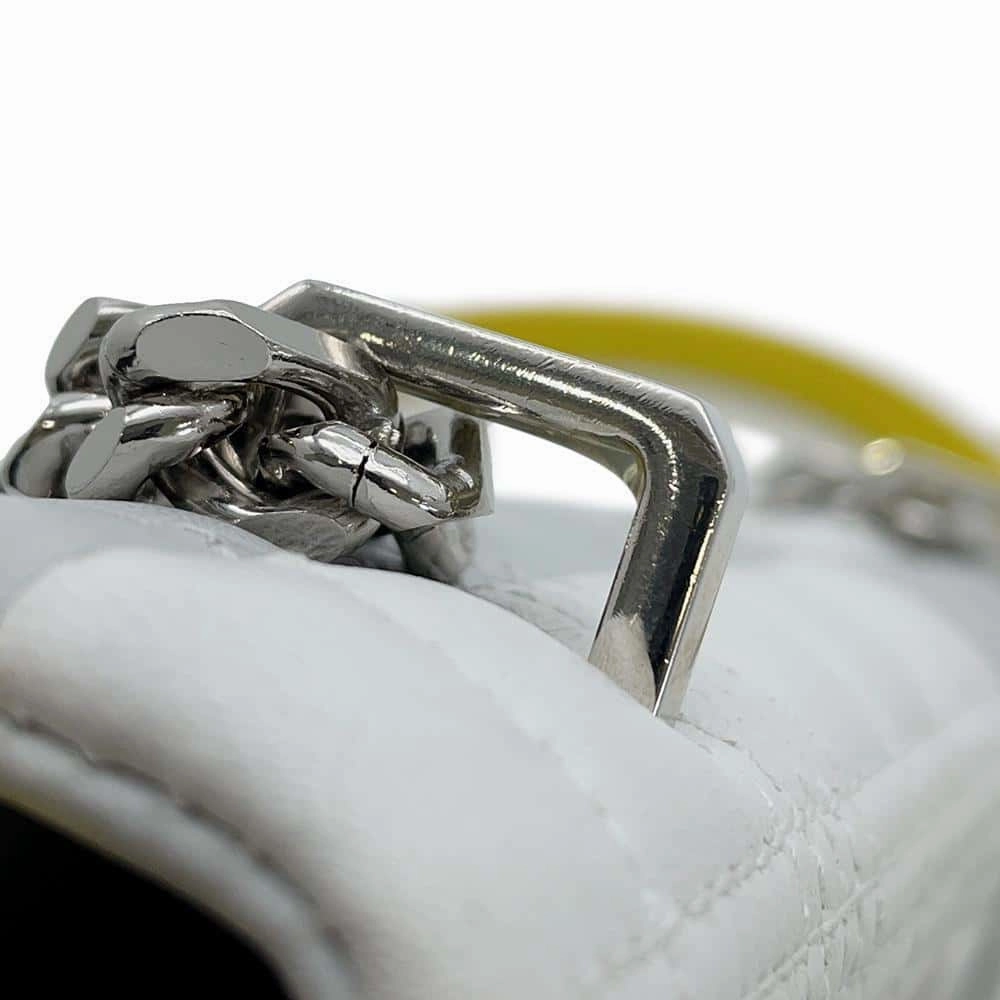 BURBERRY Laura ChainShoulder Bag Yellow/White/Gray Leather