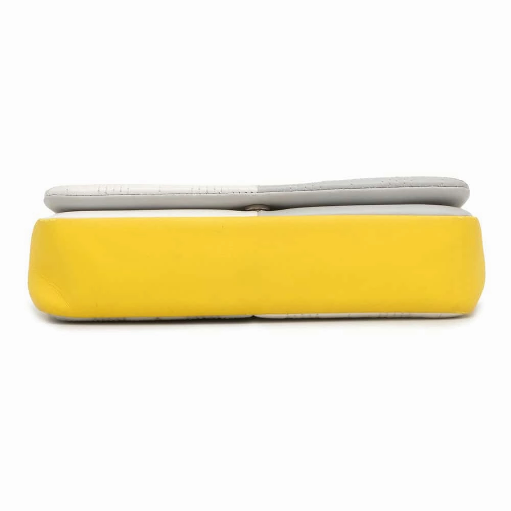 BURBERRY Laura ChainShoulder Bag Yellow/White/Gray Leather