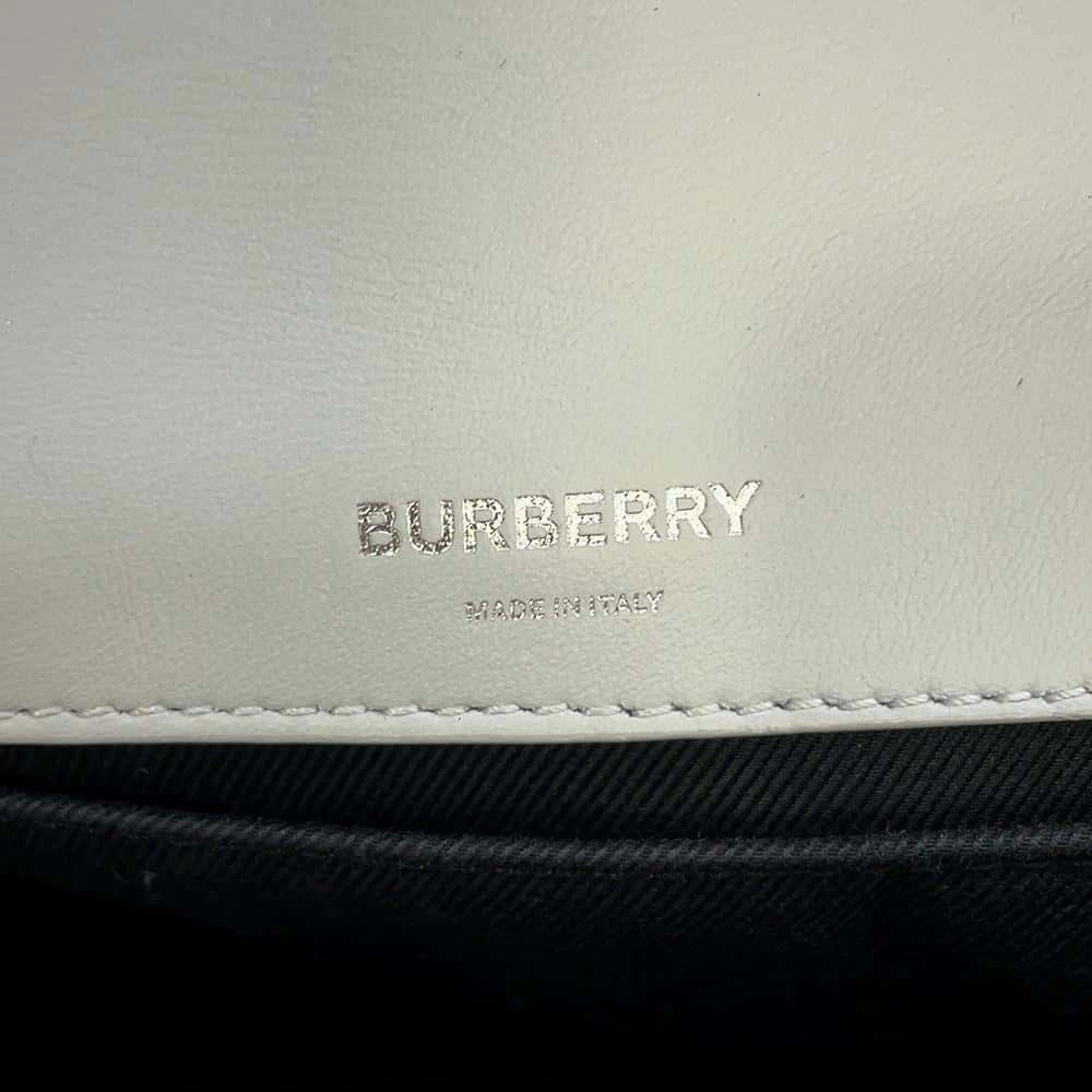 BURBERRY Laura ChainShoulder Bag Yellow/White/Gray Leather